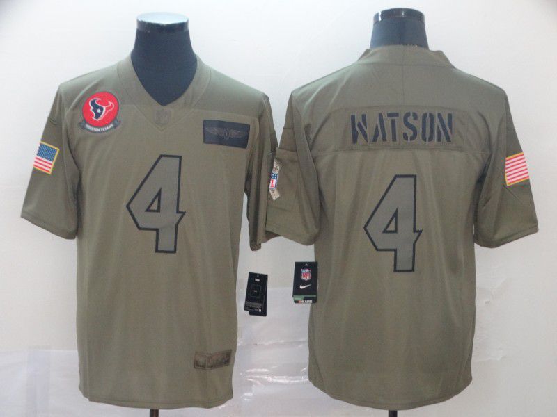 Men Houston Texans #4 Watson Nike Camo 2019 Salute to Service Limited NFL Jerseys->houston texans->NFL Jersey